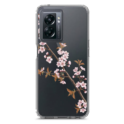 Oppo A77 5G Cover - Velvet Bloom Series - Clear Phone Case - Soft Silicon Borders