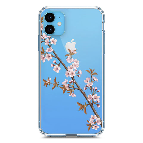 iPhone 11 Cover - Velvet Bloom Series - Clear Phone Case - Soft Silicon Borders
