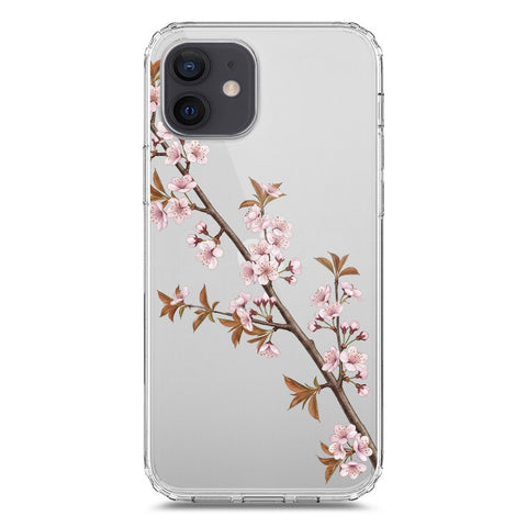 iPhone 12 Pro Cover - Velvet Bloom Series - Clear Phone Case - Soft Silicon Borders