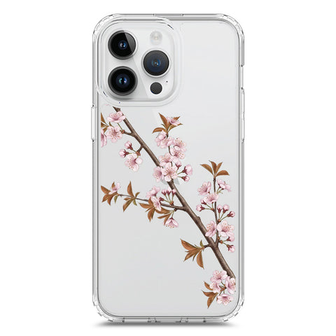 iPhone 15 Pro Max Cover - Velvet Bloom Series - Clear Phone Case - Soft Silicon Borders