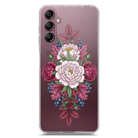 Samsung Galaxy A05s Cover - Velvet Bloom Series - Clear Phone Case - Soft Silicon Borders