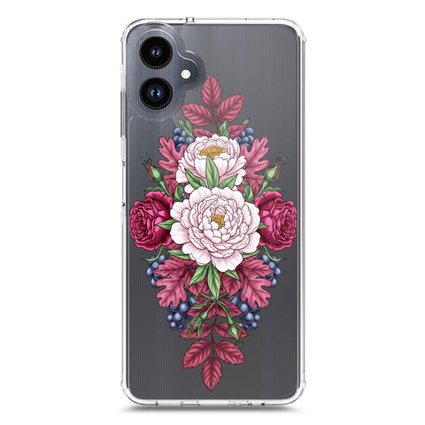 Samsung Galaxy A06 Cover - Velvet Bloom Series - Clear Phone Case - Soft Silicon Borders