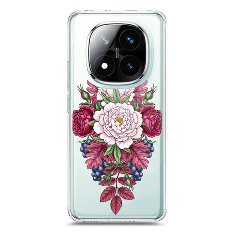 Xiaomi Redmi Note 14 Pro 4G Cover - Velvet Bloom Series - Clear Phone Case - Soft Silicon Borders