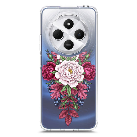 Xiaomi Redmi 14R Cover - Velvet Bloom Series - Clear Phone Case - Soft Silicon Borders
