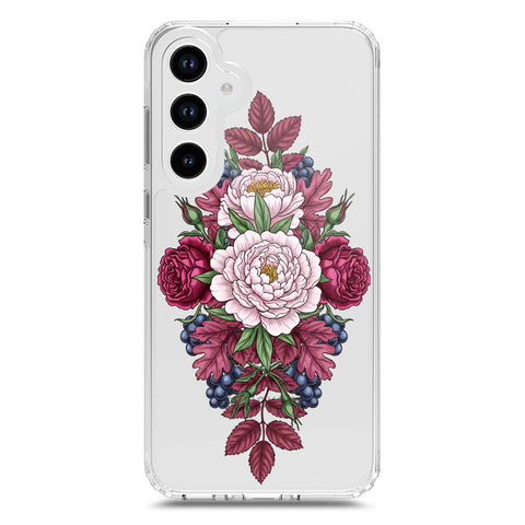 Samsung Galaxy A33 5G Cover - Velvet Bloom Series - Clear Phone Case - Soft Silicon Borders