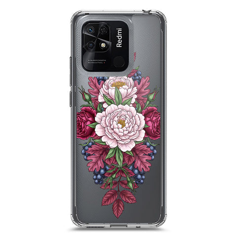 Xiaomi Redmi 10C Cover - Velvet Bloom Series - Clear Phone Case - Soft Silicon Borders