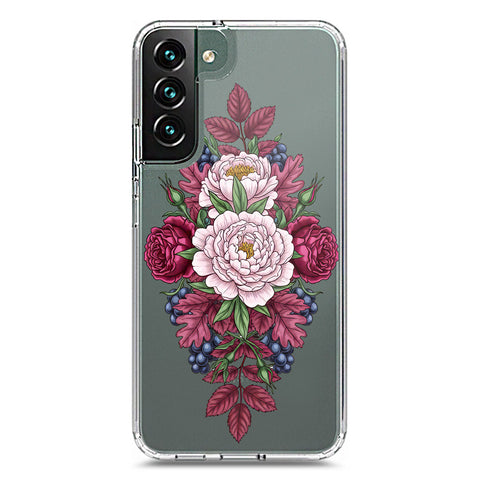 Samsung Galaxy S22 Plus 5G Cover - Velvet Bloom Series - Clear Phone Case - Soft Silicon Borders