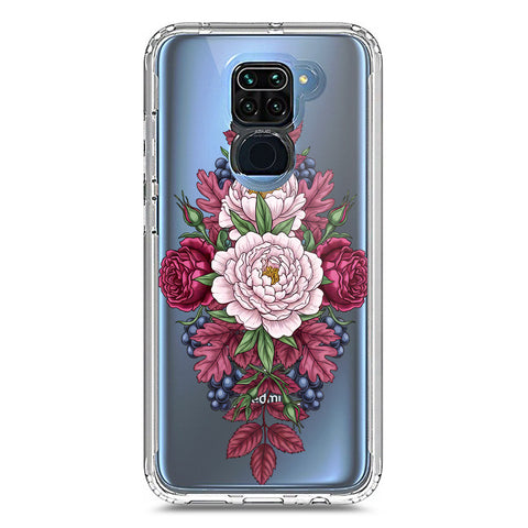 Xiaomi Redmi 10X 4G Cover - Velvet Bloom Series - Clear Phone Case - Soft Silicon Borders