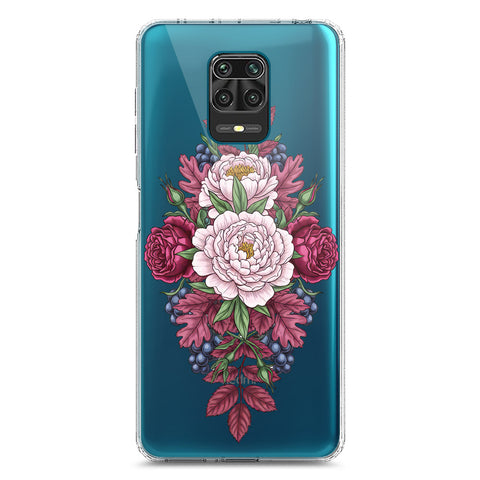 Xiaomi Poco M2 Pro Cover - Velvet Bloom Series - Clear Phone Case - Soft Silicon Borders