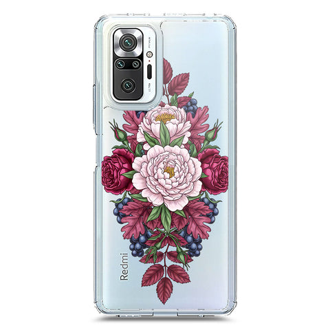 Xiaomi Redmi Note 10 Pro Max Cover - Velvet Bloom Series - Clear Phone Case - Soft Silicon Borders