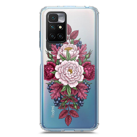 Xiaomi Redmi 10 Prime Cover - Velvet Bloom Series - Clear Phone Case - Soft Silicon Borders