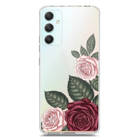 Samsung Galaxy A34 5G Cover - Velvet Bloom Series - Clear Phone Case - Soft Silicon Borders
