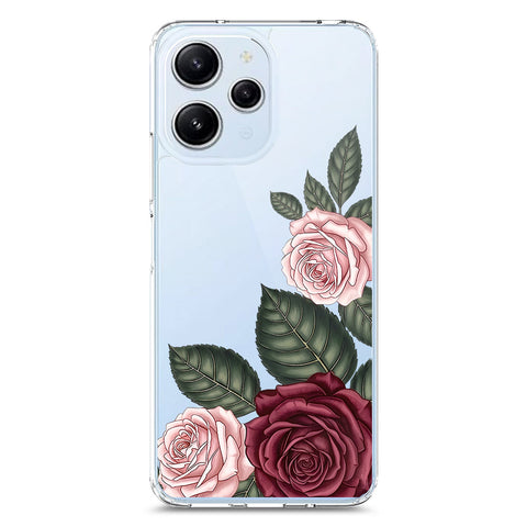Xiaomi Redmi 12 Cover - Velvet Bloom Series - Clear Phone Case - Soft Silicon Borders