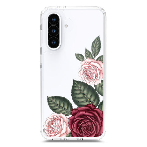 Samsung Galaxy A36 Cover - Velvet Bloom Series - Clear Phone Case - Soft Silicon Borders