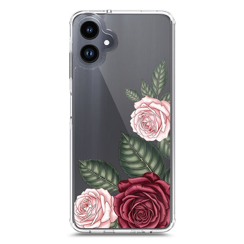 Samsung Galaxy A06 Cover - Velvet Bloom Series - Clear Phone Case - Soft Silicon Borders
