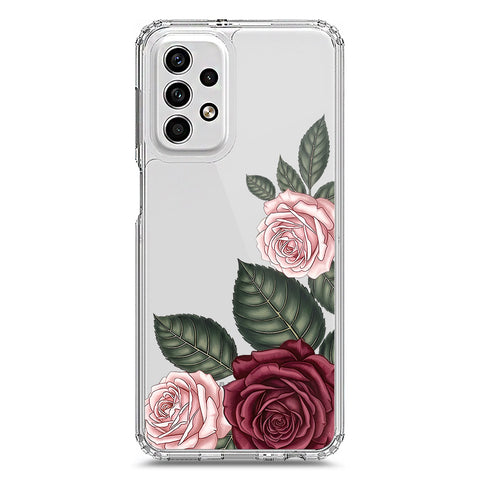Samsung Galaxy A23 Cover - Velvet Bloom Series - Clear Phone Case - Soft Silicon Borders