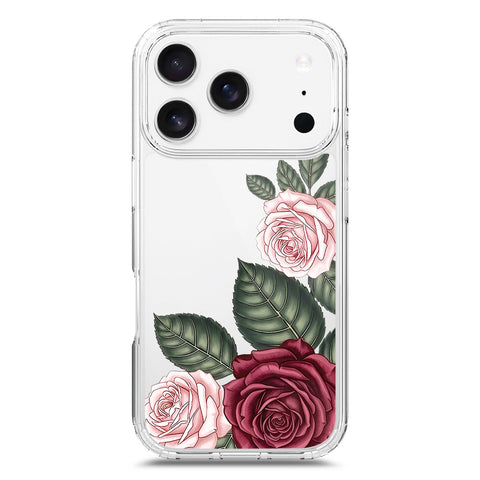 iPhone 17 Pro Cover - Velvet Bloom Series - Clear Phone Case - Soft Silicon Borders