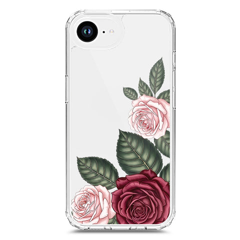 iPhone 16e Cover - Velvet Bloom Series - Clear Phone Case - Soft Silicon Borders