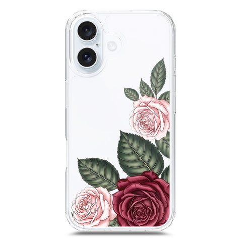 iPhone 17 Cover - Velvet Bloom Series - Clear Phone Case - Soft Silicon Borders