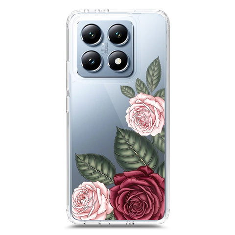 Xiaomi 14T Cover - Velvet Bloom Series - Clear Phone Case - Soft Silicon Borders