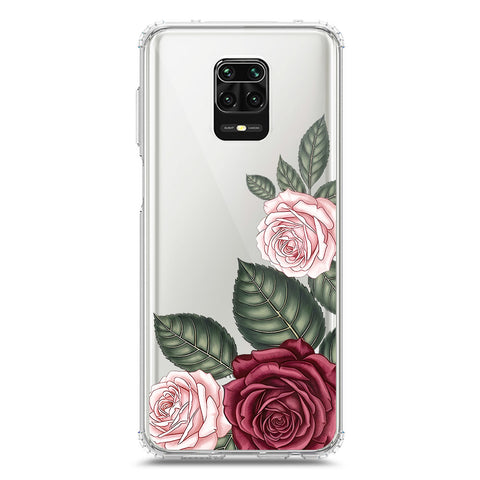 Xiaomi Redmi Note 9 Pro Max Cover - Velvet Bloom Series - Clear Phone Case - Soft Silicon Borders