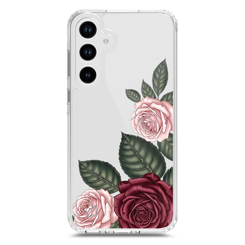 Samsung Galaxy A33 5G Cover - Velvet Bloom Series - Clear Phone Case - Soft Silicon Borders