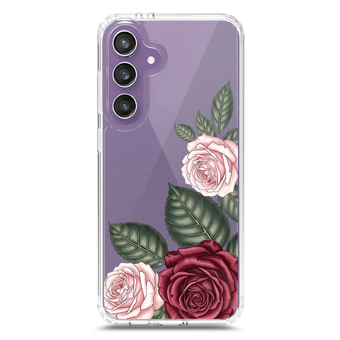 Samsung Galaxy S25 FE Cover - Velvet Bloom Series - Clear Phone Case - Soft Silicon Borders