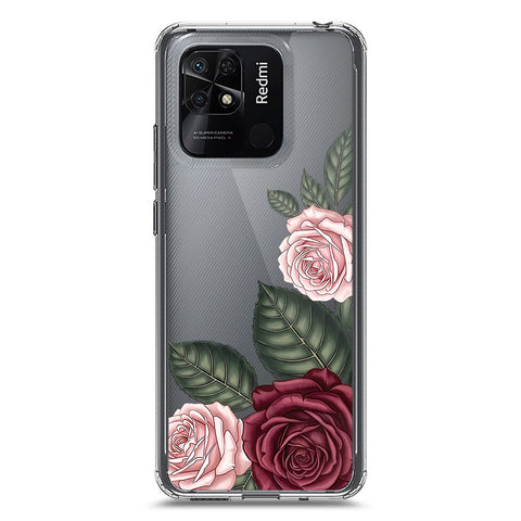 Xiaomi Redmi 10C Cover - Velvet Bloom Series - Clear Phone Case - Soft Silicon Borders