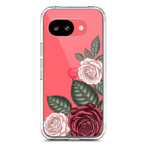Google Pixel 10a Cover - Velvet Bloom Series - Clear Phone Case - Soft Silicon Borders