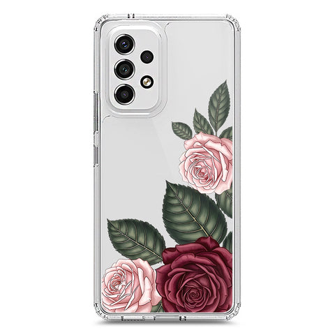 Samsung Galaxy A53 5G Cover - Velvet Bloom Series - Clear Phone Case - Soft Silicon Borders