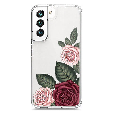 Samsung Galaxy S22 5G Cover - Velvet Bloom Series - Clear Phone Case - Soft Silicon Borders