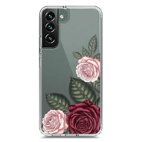 Samsung Galaxy S22 Plus 5G Cover - Velvet Bloom Series - Clear Phone Case - Soft Silicon Borders