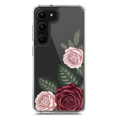 Samsung Galaxy S23 Plus 5G Cover - Velvet Bloom Series - Clear Phone Case - Soft Silicon Borders