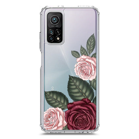 Xiaomi Mi 10T Cover - Velvet Bloom Series - Clear Phone Case - Soft Silicon Borders