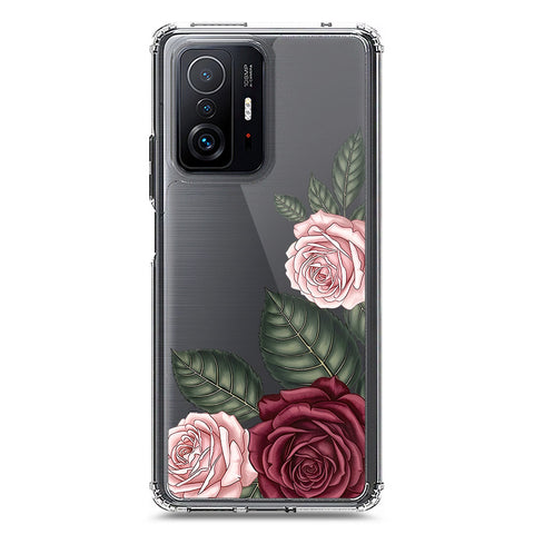 Xiaomi Mi 11T Cover - Velvet Bloom Series - Clear Phone Case - Soft Silicon Borders