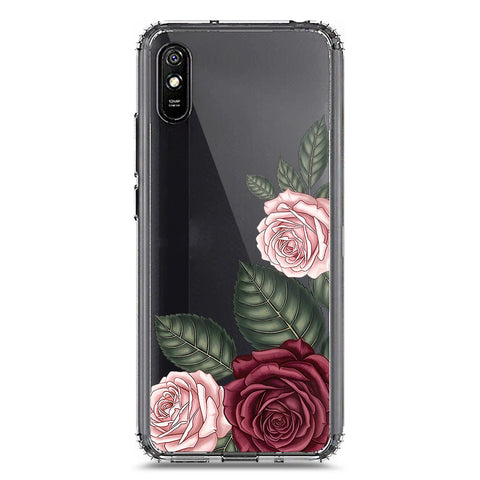 Xiaomi Redmi 9i Cover - Velvet Bloom Series - Clear Phone Case - Soft Silicon Borders
