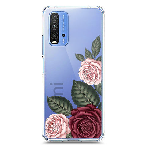 Xiaomi Redmi 9T Cover - Velvet Bloom Series - Clear Phone Case - Soft Silicon Borders