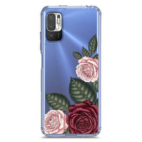 Xiaomi Redmi Note 10 5G Cover - Velvet Bloom Series - Clear Phone Case - Soft Silicon Borders
