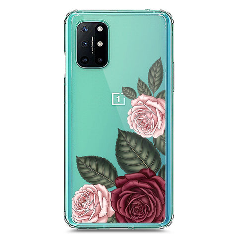OnePlus 8T Cover - Velvet Bloom Series - Clear Phone Case - Soft Silicon Borders