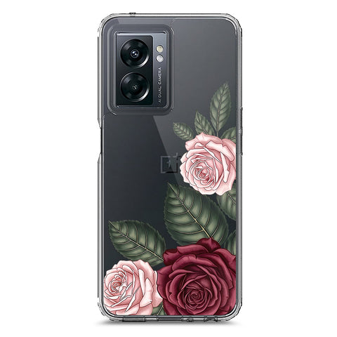 Oppo A77 5G Cover - Velvet Bloom Series - Clear Phone Case - Soft Silicon Borders