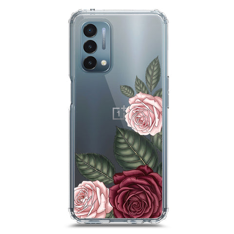 OnePlus Nord N200 5G Cover - Velvet Bloom Series - Clear Phone Case - Soft Silicon Borders