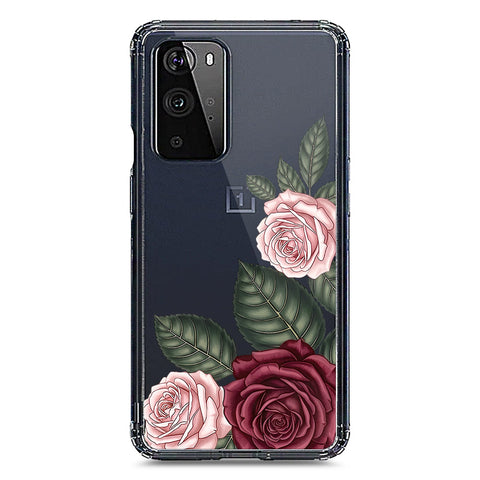 OnePlus 9 Pro Cover - Velvet Bloom Series - Clear Phone Case - Soft Silicon Borders