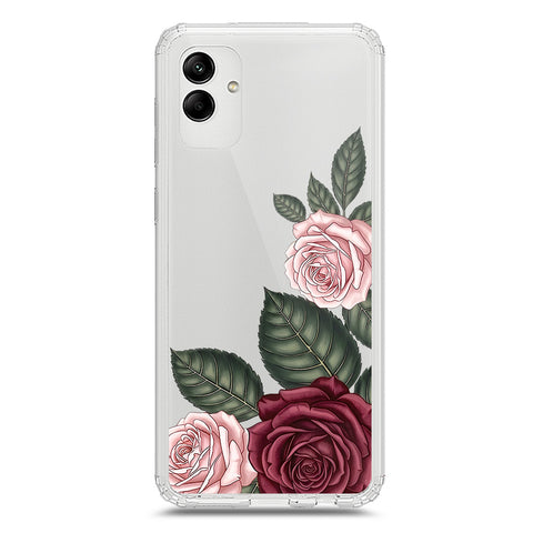 Samsung Galaxy M13 5G Cover - Velvet Bloom Series - Clear Phone Case - Soft Silicon Borders