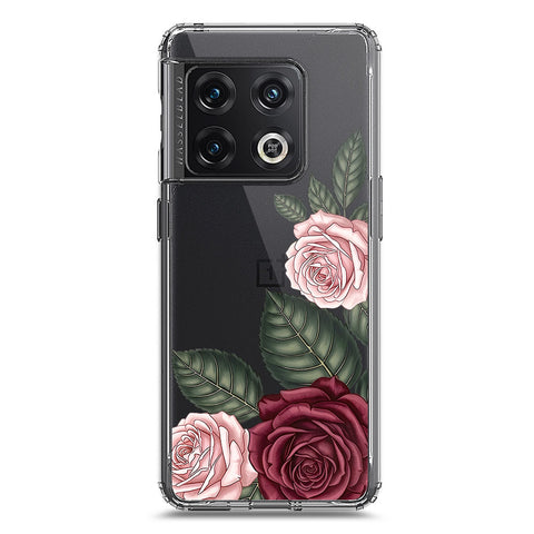 OnePlus 10 Pro Cover - Velvet Bloom Series - Clear Phone Case - Soft Silicon Borders