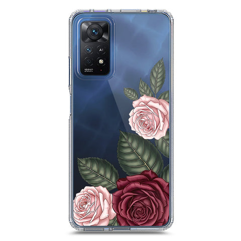 Xiaomi Redmi Note 11 pro Cover - Velvet Bloom Series - Clear Phone Case - Soft Silicon Borders