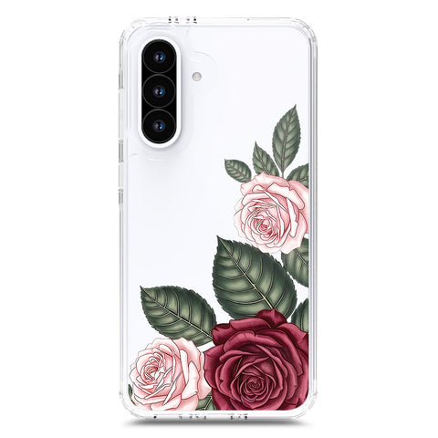 Samsung Galaxy M17 Cover - Velvet Bloom Series - Clear Phone Case - Soft Silicon Borders