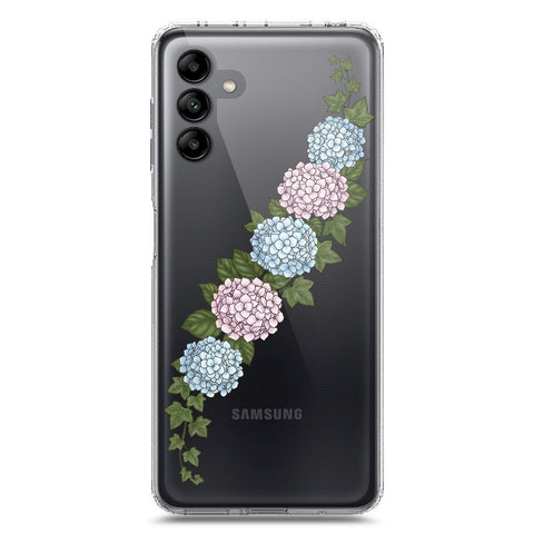 Samsung Galaxy A04s Cover - Velvet Bloom Series - Clear Phone Case - Soft Silicon Borders