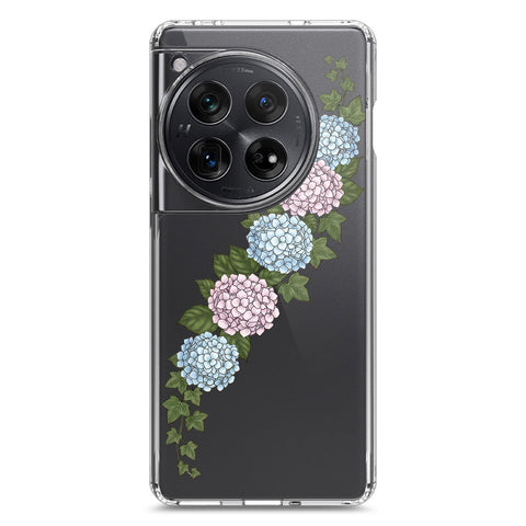 OnePlus 12 Cover - Velvet Bloom Series - Clear Phone Case - Soft Silicon Borders