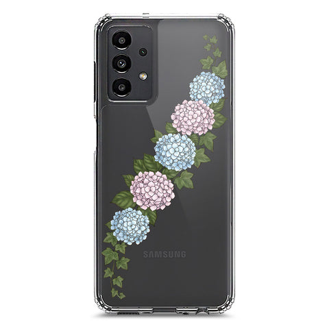 Samsung Galaxy A13 Cover - Velvet Bloom Series - Clear Phone Case - Soft Silicon Borders