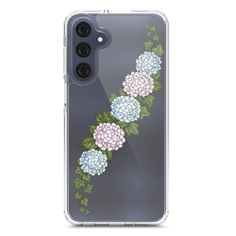 Samsung Galaxy A16 5G Cover - Velvet Bloom Series - Clear Phone Case - Soft Silicon Borders